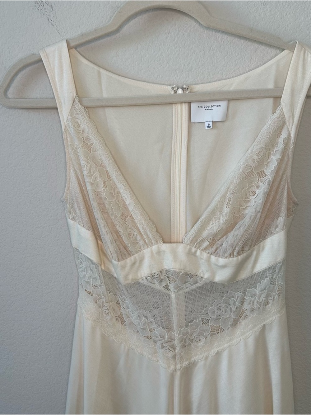 The Collection by Reformation Spruce Midi Bridal Dress White Cream SZ 0 - Picture 3 of 9